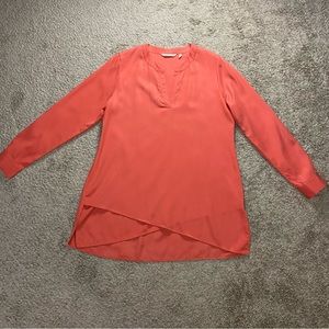 Soft Surroundings Timeless Tunic Top Tencel Long Sleeve Casual Women's Medium